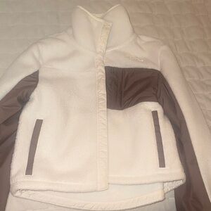 The North Face Kids White and Brown Ski Jacket